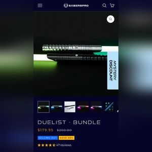 SabersPro Duelist Bundle - Two Lightsabers (Opened Box, Put Together, Unused)